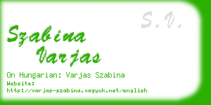 szabina varjas business card